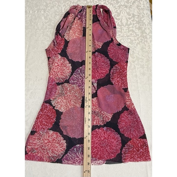 Sweet Pea Women's Top Size L Pink Floral Cowl Neck Sleeveless Bloomcore - Picture 6 of 7